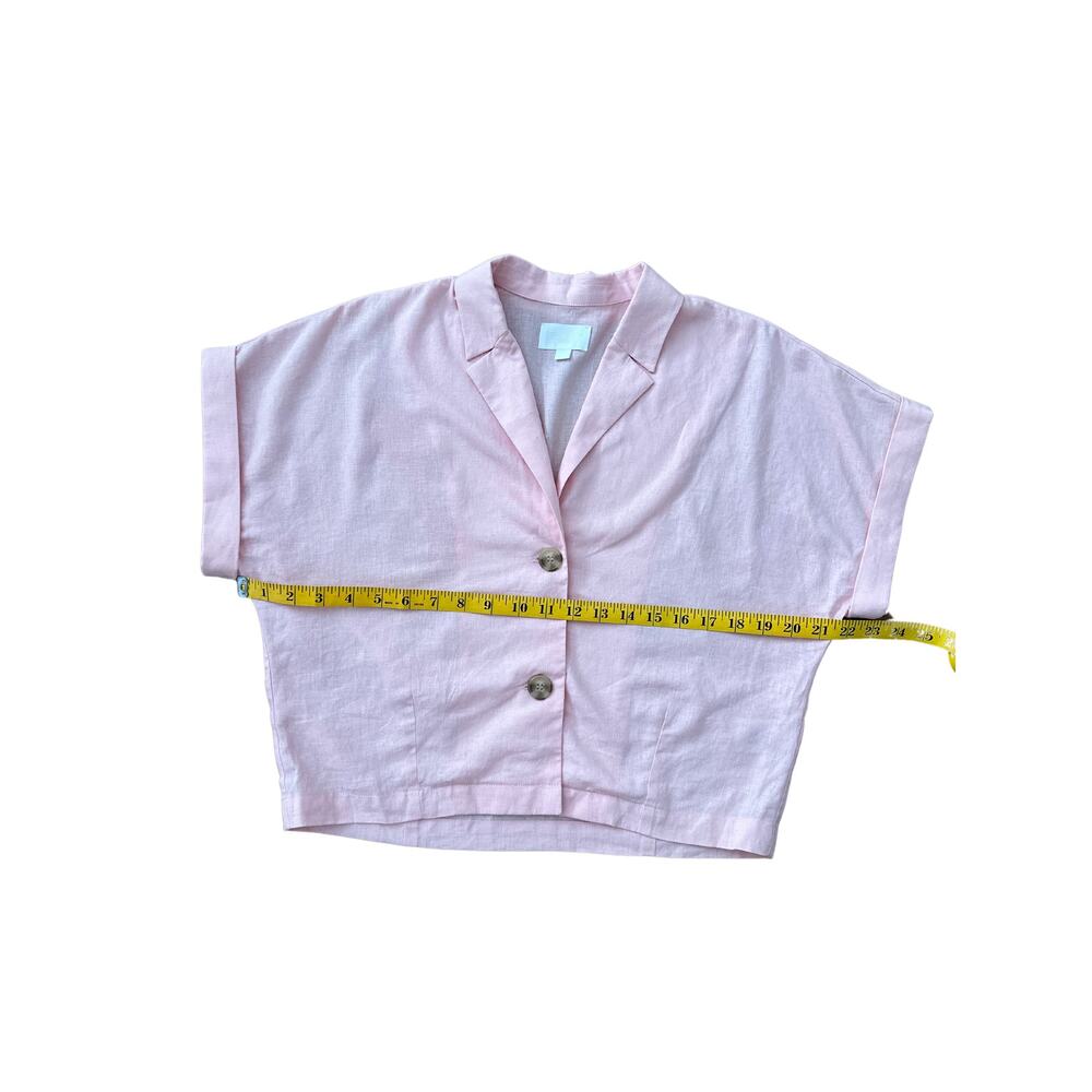 Every Cropped Light Weight Button Front Blouse I … - image 3